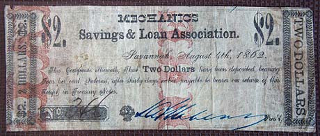 Mechanics Saving & Loan $2 Bill   TL5244