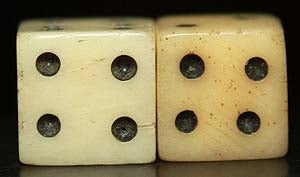 Home Made Bone Dice-Very Nice  ~  TL8010  $25