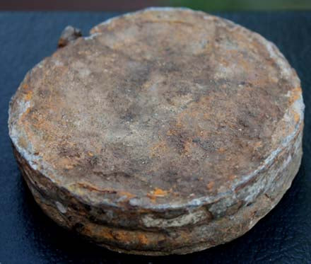 SOLD-SOLD   Lead Base Cup To A Hotchkiss Cannister Shell  TL8151  SOLD-SOLD