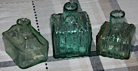 Civil War Era Inkwells - All Are Nice  ~  TL8336  $60 for all three