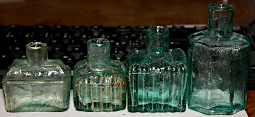 Civil War Era Ink Wells x 4 - Fancy  ~  TL8395  $55