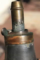 Pewter Powder Flask - Detailed Excellent Condition  ~  TL8384  $65