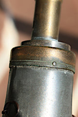 Pewter Powder Flask - Detailed Excellent Condition  ~  TL8384  $65