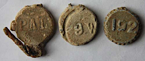 3 Old, Lead RailRoad Car Seals - All Marked   $20  TL7488