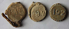 3 Old, Lead RailRoad Car Seals - All Marked   $20  TL7488
