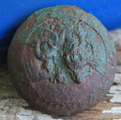 Civil War Button - Channel Back NC State Seal  ~  TL8285  $70