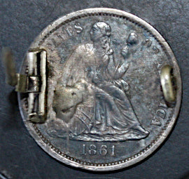 Civil War Era Silver Dime - Love Token  ~  TL8354  $55