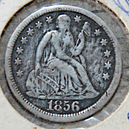 1856 Seated Liberty Dime-Nice  ~  TL8264  $20