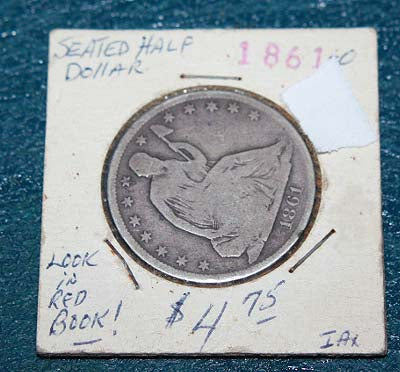 1861 O Seated Liberty Half Dollar Coin  ~  TL7763  $110