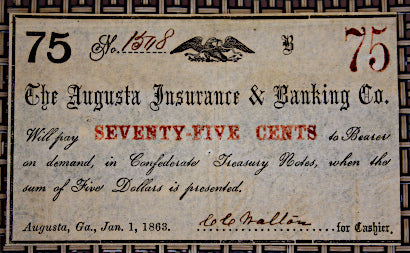 Civil War Paper Money - 1863 Recycled Note  ~  TL8411  $32