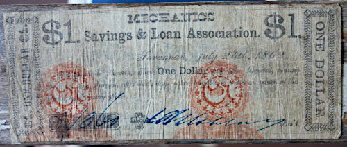 Civil War Dated $1 Note - Recycled  ~  TL8318  $35