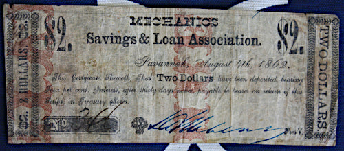 Civil War Dated $2 Note - Recycled  ~  TL8283