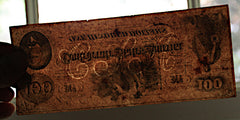 SOLD-SOLD  Confederate $100 Note - Script CSA Water Mark  ~  TL8301  $165 SOLD-SOLD