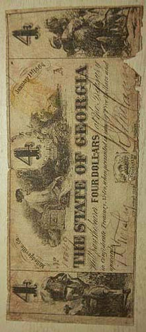 Georgia 1864 $4 Note ~  TL7690  $50