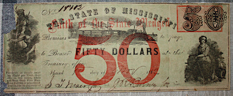 $50 Mississippi Faith of the State Note  ~  TL8269  $60