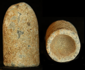 Mckee & Mason #243 Nose Cast Enfield Bullet With An Ellipsoidal Cavity…An Unusual Bullet! Notice The Slant Cut Nose Sprue