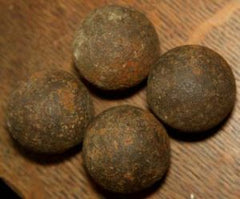 Four iron cannister balls