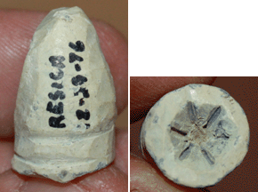Carved 6 Spoke Swage Base Bullet…A Mason & Mckee #344/345