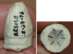 Carved 6 Spoke Swage Base Bullet…A Mason & Mckee #344/345