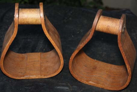 Matched Pair Of Early Mcclellan Saddle Wooden Stirrups