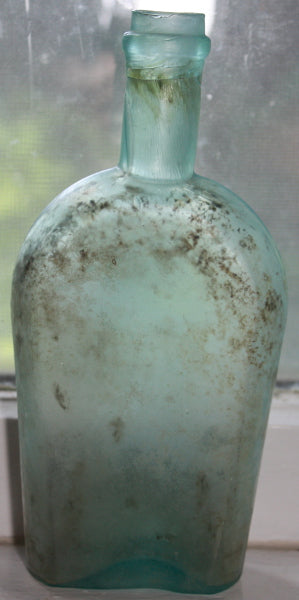 TL6965 Blue Civil War Era Whiskey Flask-EC $60.00