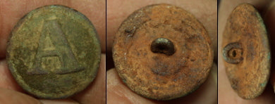SOLD Confederate A Button  TL6288 SOLD