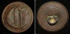 Confederate Script C Coat Button Listed In Tice As Csc215A3 With A Brass Back
