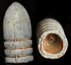 Confederate Three Ring Bullet With A Teat Inside Its Cavity