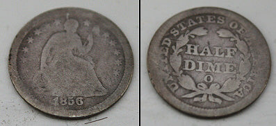1856 O Silver Half Dime   TL5552