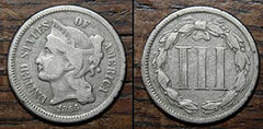 1866 Three Cent Nickel Coin   TL5899