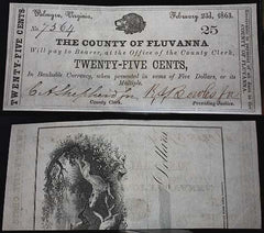 County Of Fluvanna, Virginia 25Cent Fractional Note   TL4477