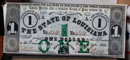 State Of Louisiana $1 Note  TL5013