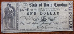 North Carolina $1 Bill War Time Dated Oct 20th, 1861